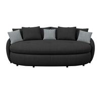 Mega pohovka ARUBA 2, čierna/antracitová ženilka - čierna, Trend, textil/plast (238/80/140cm) - Luca Bessoni
