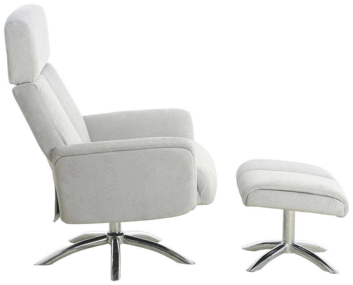 Relaxsesselset Betty - Chromfarben/Grau, MODERN, Textil (72/103.5/88cm) - P & B