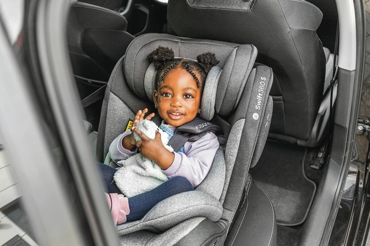 Reboarder-kindersitz Swift360s - Schwarz, Basics, Kunststoff/Textil (44/60/50cm) - Osann