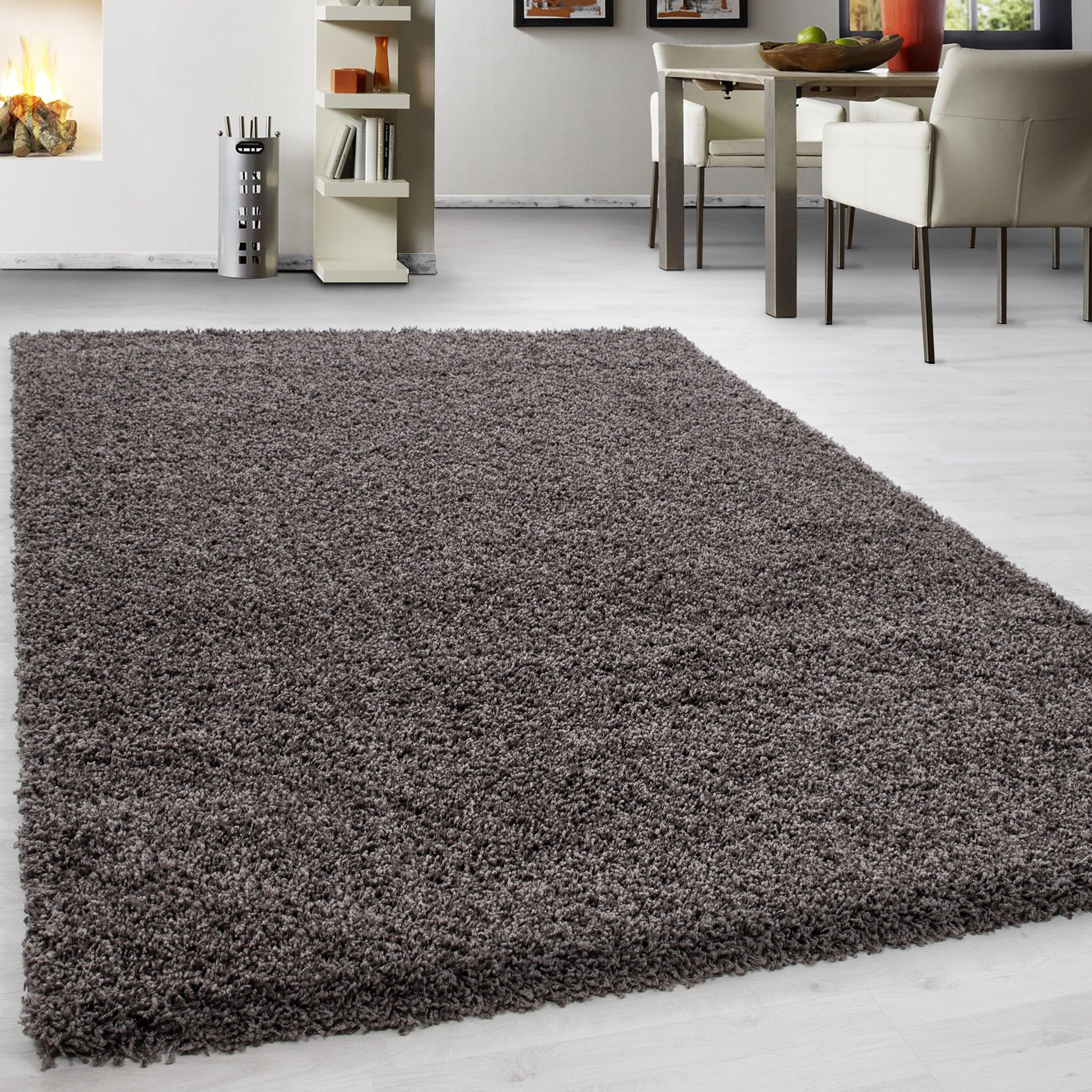 Hochflor Teppich Taupe Life 120x170 cm - Taupe, KONVENTIONELL, Textil (120/170cm) - Novel