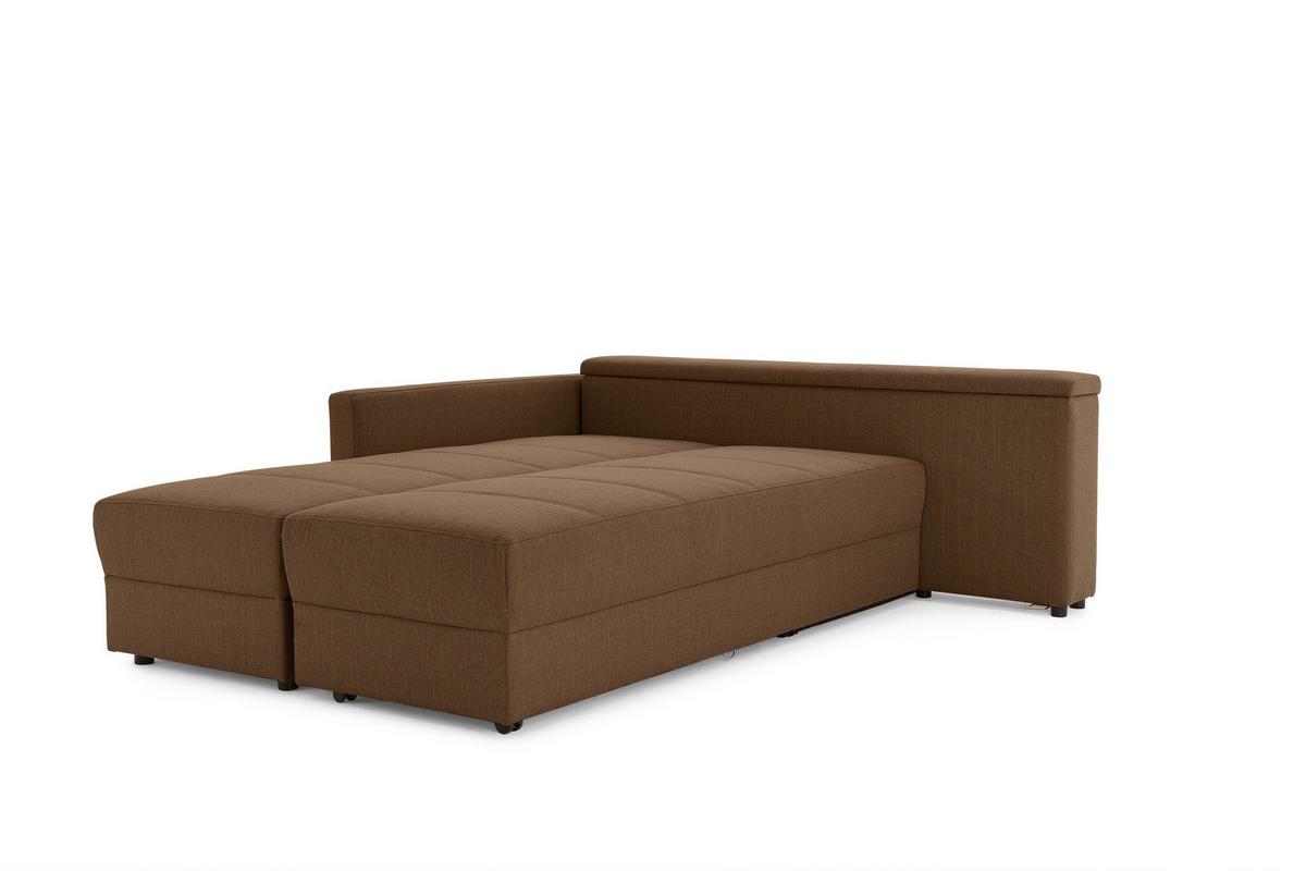 Ecksofa Looks IIi - Dunkelbraun/Schwarz, Design, Textil (287/229cm) - LOOKS by W.Joop