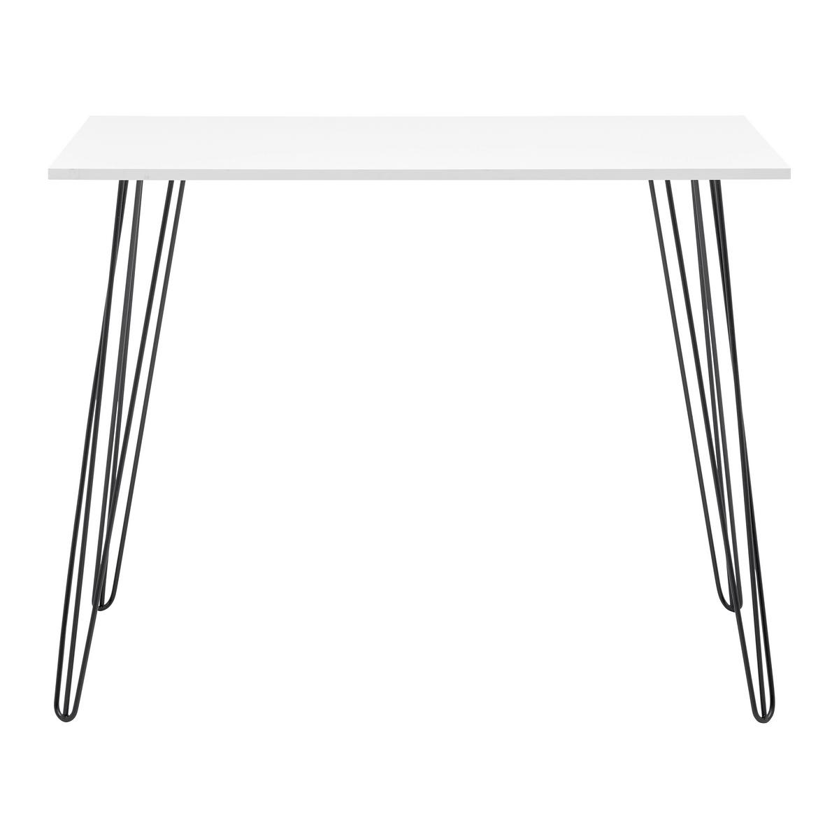Písací stôl Marc - čierna/biela, Modern, kov/drevo (98/60/75cm) - Bessagi Home