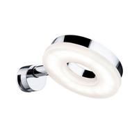 LED-Wandleuchte 1-Flammig Chromfarben Rund - Chromfarben, Design, Kunststoff/Metall (9,3cm) - Paulmann