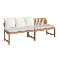 ZAHRADNÍ LAVICE JUNOA - šedá/barvy akácie, Moderní, dřevo/textil (200/75/60cm) - Bessagi Garden