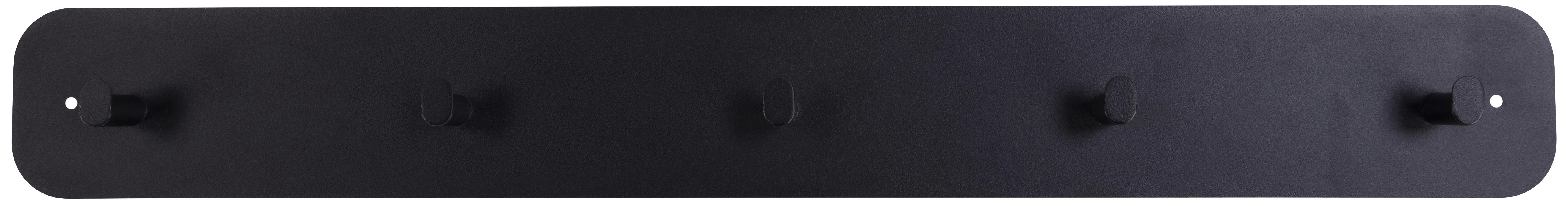 Nástěnný Věšák Selje Š: 80 Cm - černá, Konvenční, kov (80/10/6cm)
