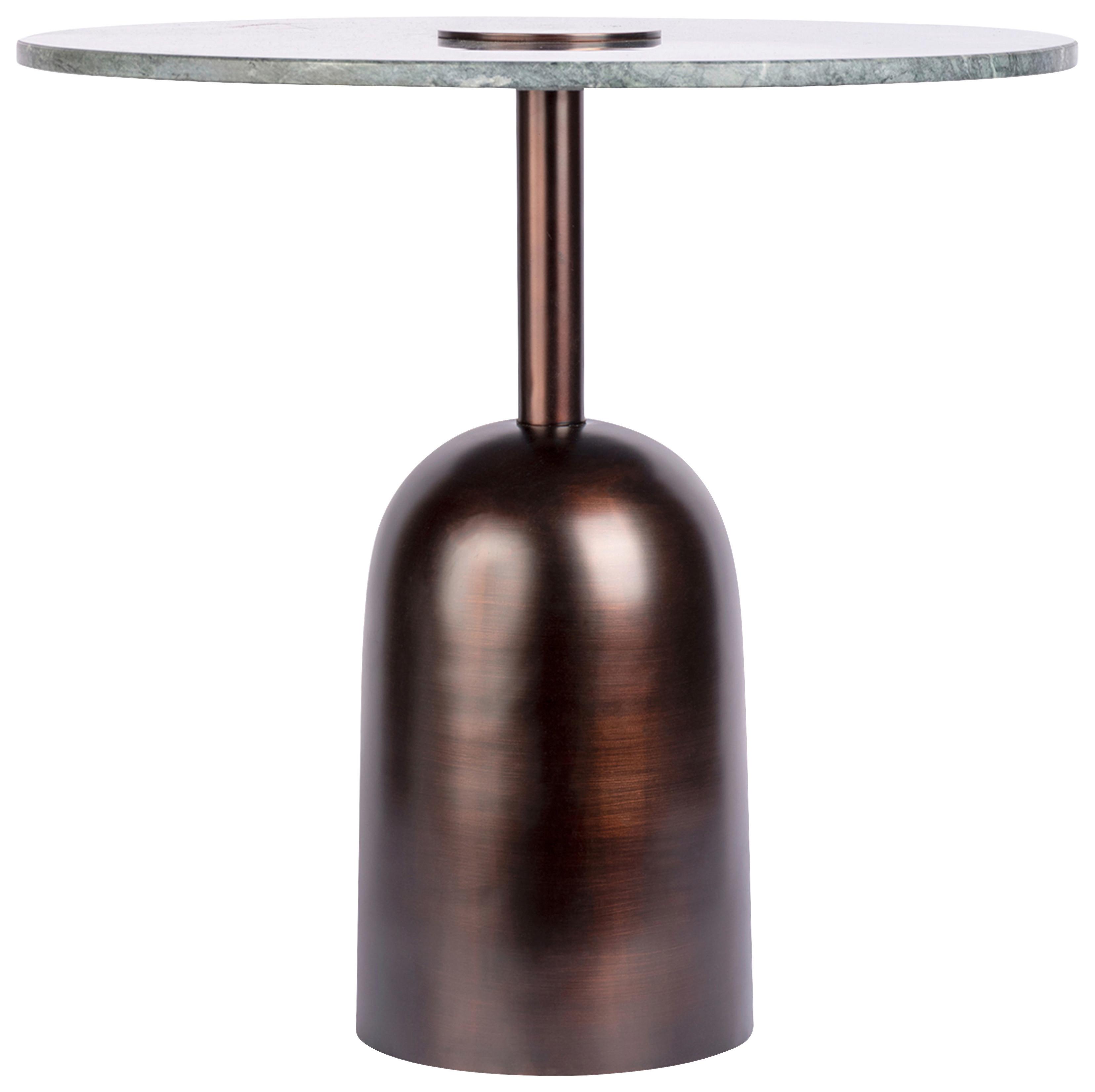 Beistelltisch Harriet 100 Grün - Braun/Grün, Design, Stein/Metall (47/47/47cm) - Kayoom