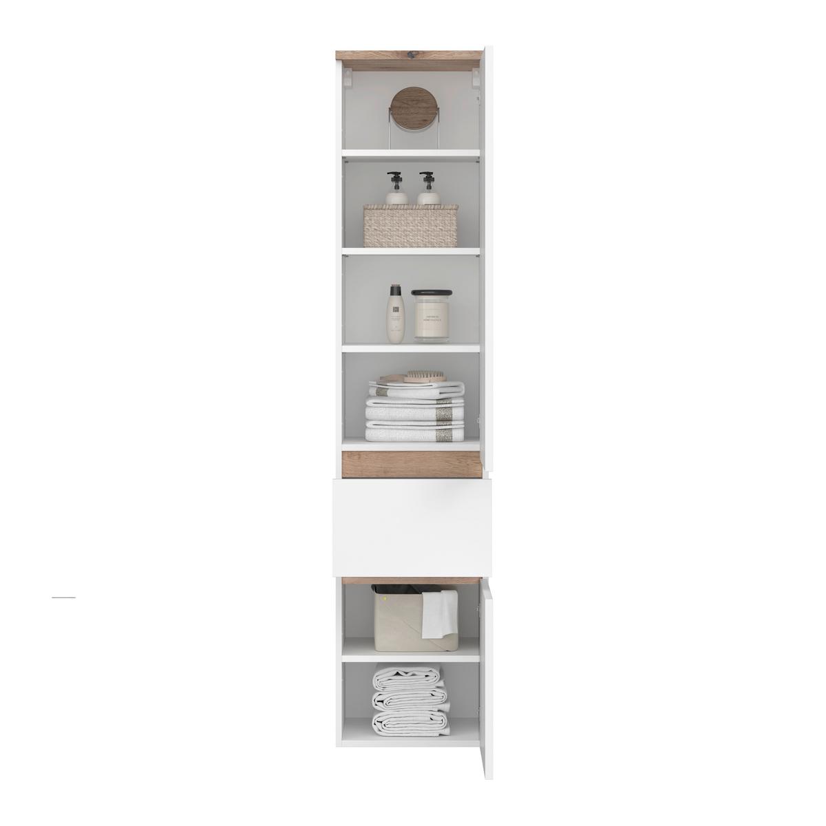 Badezimmer Hochschrank BHT: 40x182x35 cm grifflos - MODERN (40/182/35cm)