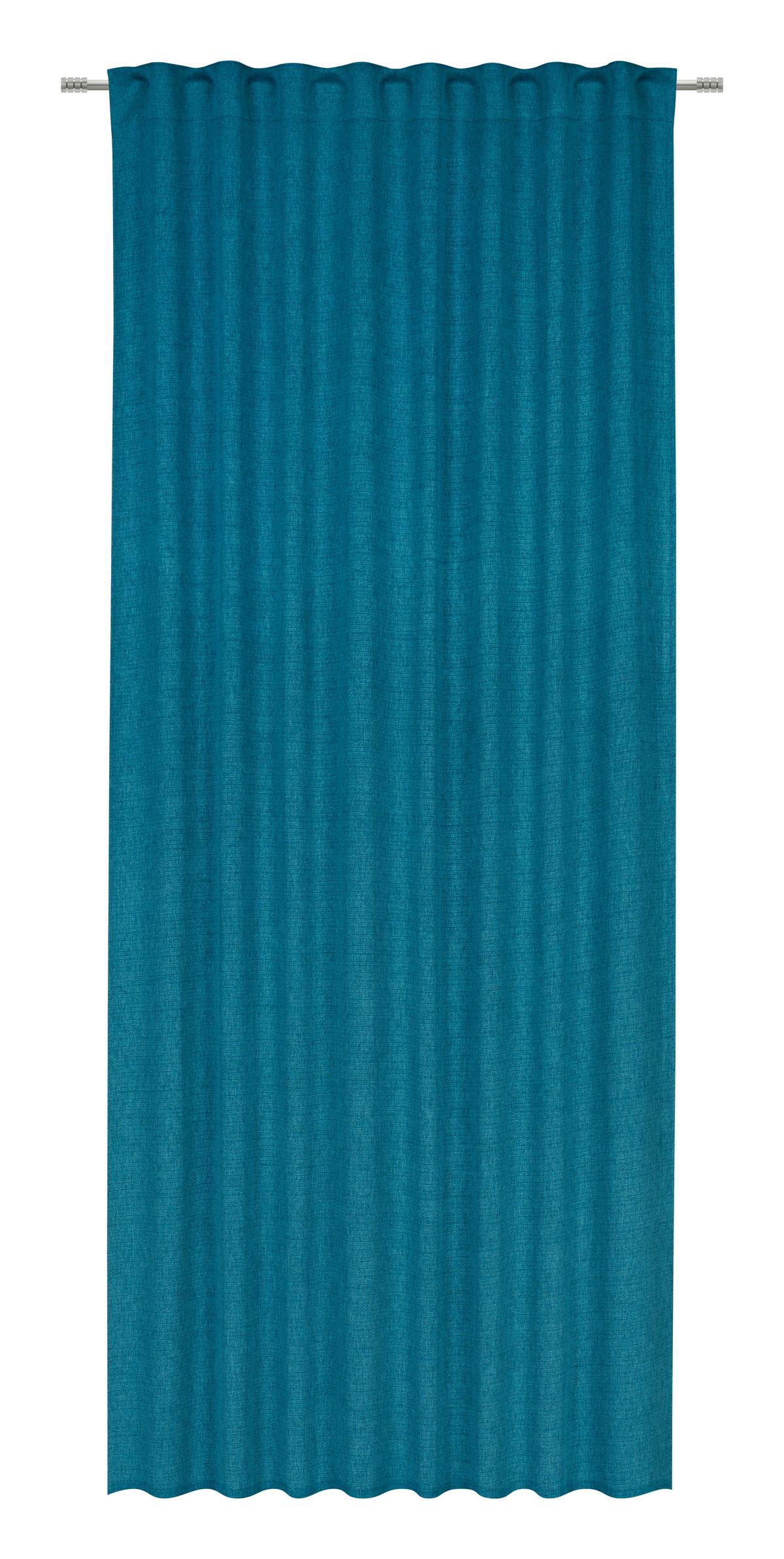 Sötétítőfüggöny Anna Kb. 135/245cm - olajkék, Romantik / Landhaus, textil (135/245cm) - James Wood