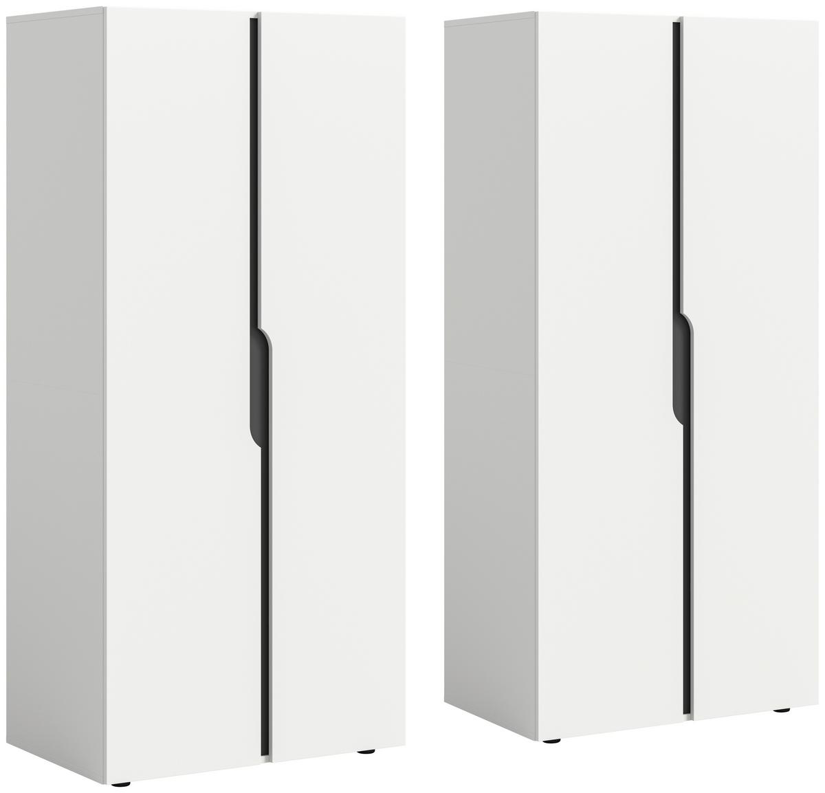 DREHTÜRENSCHRANK Anga Weiß B: 160cm - Weiß, MODERN, Holzwerkstoff (160/180/51cm) - MID.YOU