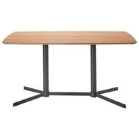 Jedálenský stôl VALETTA 160 - čierna/farba duba, Modern, kov/drevo (160/76/90cm) - Premium Living