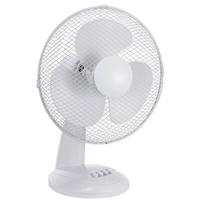 Tischventilator 40 W Ekuran 3 Stufen H: 49 cm - Weiß, Basics, Kunststoff/Metall (34/24/49cm) - Bono