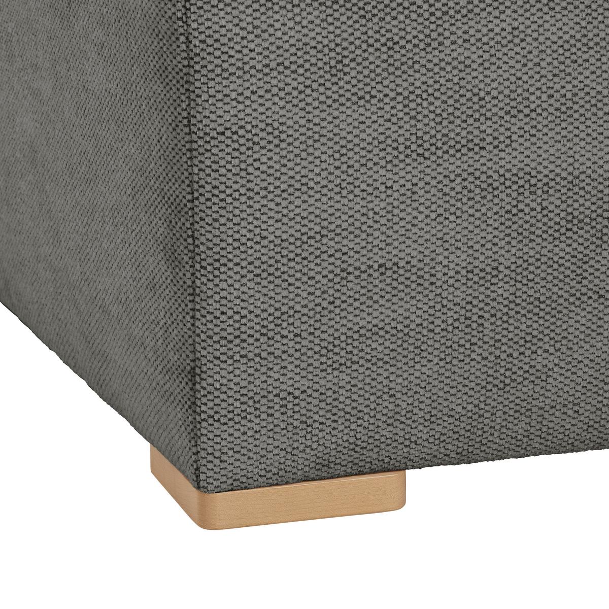 Wohnlandschaft Vouge Grau U: 283x371x208 Cm - Buchefarben/Schwarz, KONVENTIONELL, Textil (283/371/208cm) - Livetastic