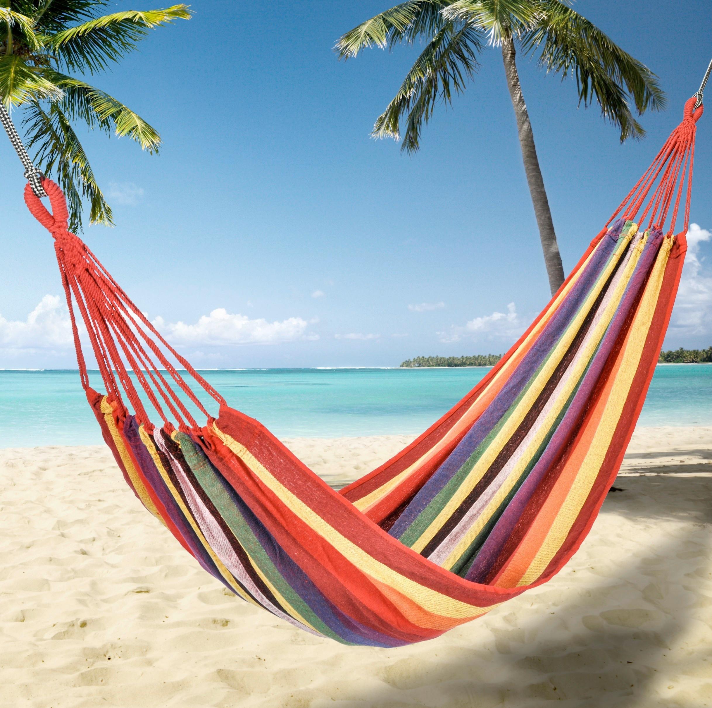 Hängematte aus Baumwolle - Multicolor, Basics, Textil (80/190cm)