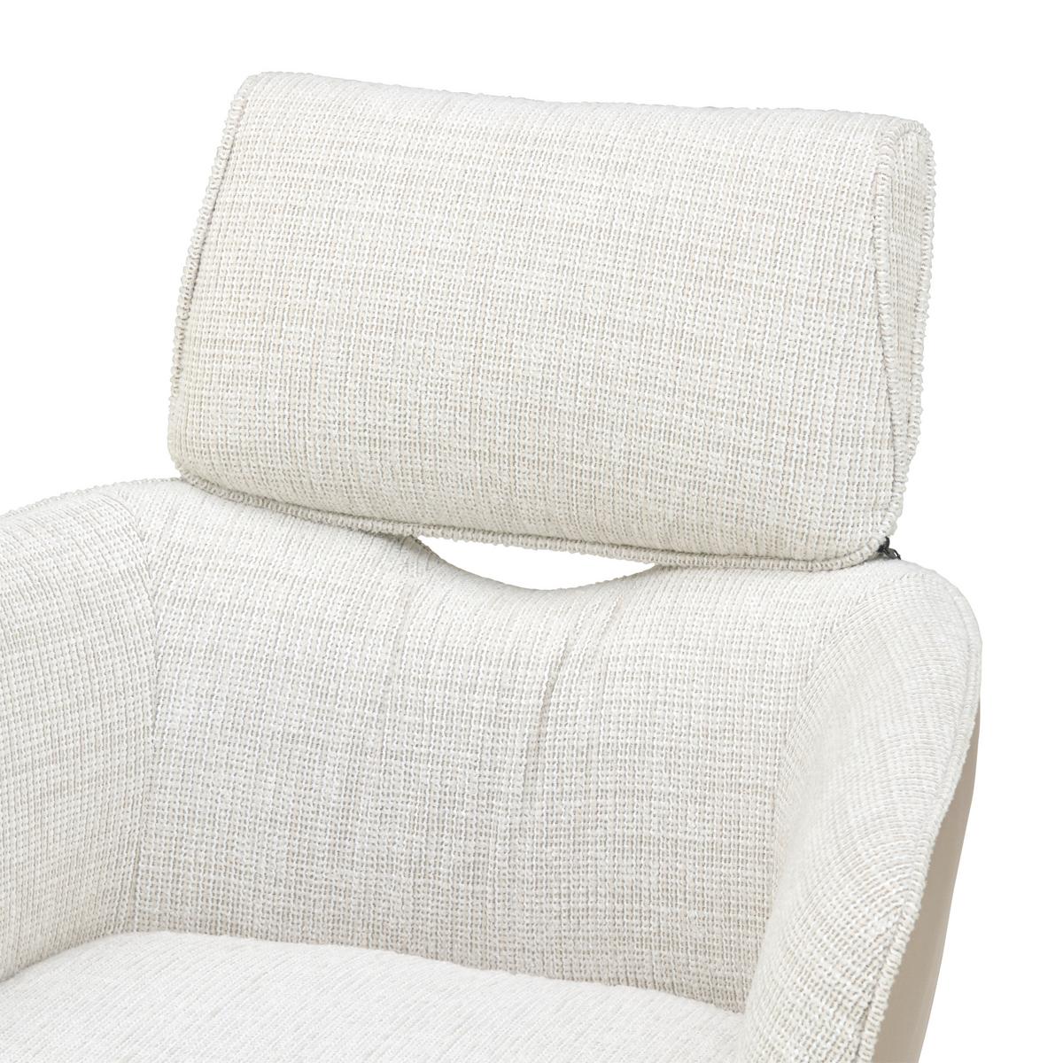 Armlehnstuhl Blake Beige, Sitzfl. 360° Drehbar - Taupe/Edelstahlfarben, KONVENTIONELL, Textil/Metall (59,5/90,5/64,5cm) - Livetastic