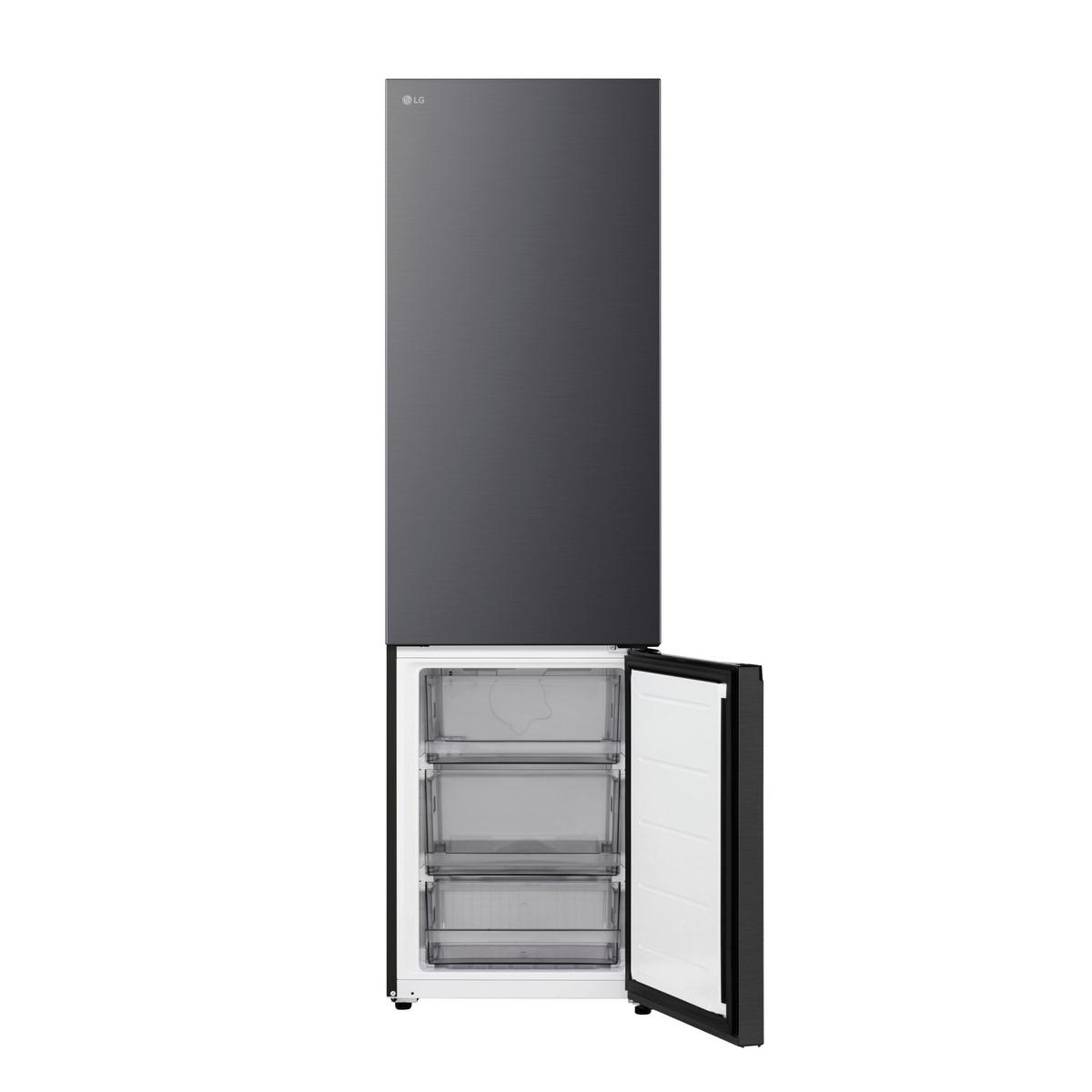Kühl-Gefrier-Kombination GBBSJ 2CCEP, gesamt Vol. ca 375 L - Schwarz, Basics, Metall (59,7/203/67,4cm) - LG