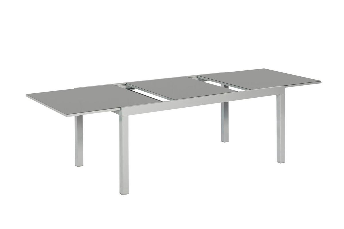 Gartenset Carrara - Silberfarben/Schwarz, MODERN, Textil/Metall - Gardenson