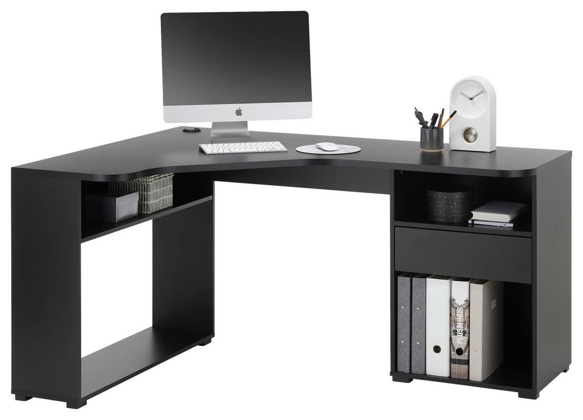 Gaming Tisch Bc 3155 Schwarz B: 110-150 Cm - Schwarz, Design, Holzwerkstoff (110/150/74/50cm) - MID.YOU