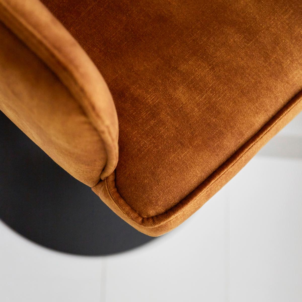 Barhocker-Set Donny Cognac B: 54 cm - Cognac/Goldfarben, MODERN, Textil/Metall (54/100/58cm) - MID.YOU