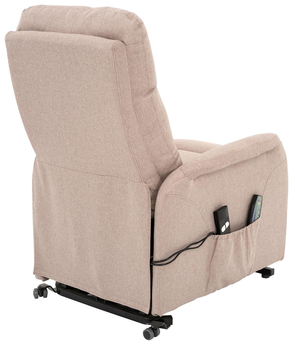 Relaxsessel Luxo Sandfarben B: 68 Cm - Sandfarben/Schwarz, Design, Textil/Metall (68/100/94cm) - Livetastic