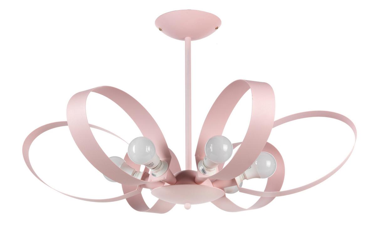 Kronleuchter 4735/6r - Pink, Design, Metall (65/110cm)