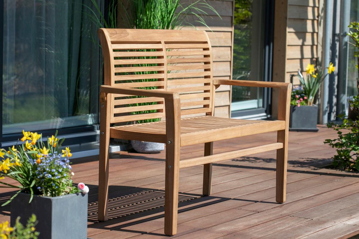 GARTENBANK WOODIE STAPELBANK LAMELLE - Basics, Holz (120/92/52cm) - Gardenson