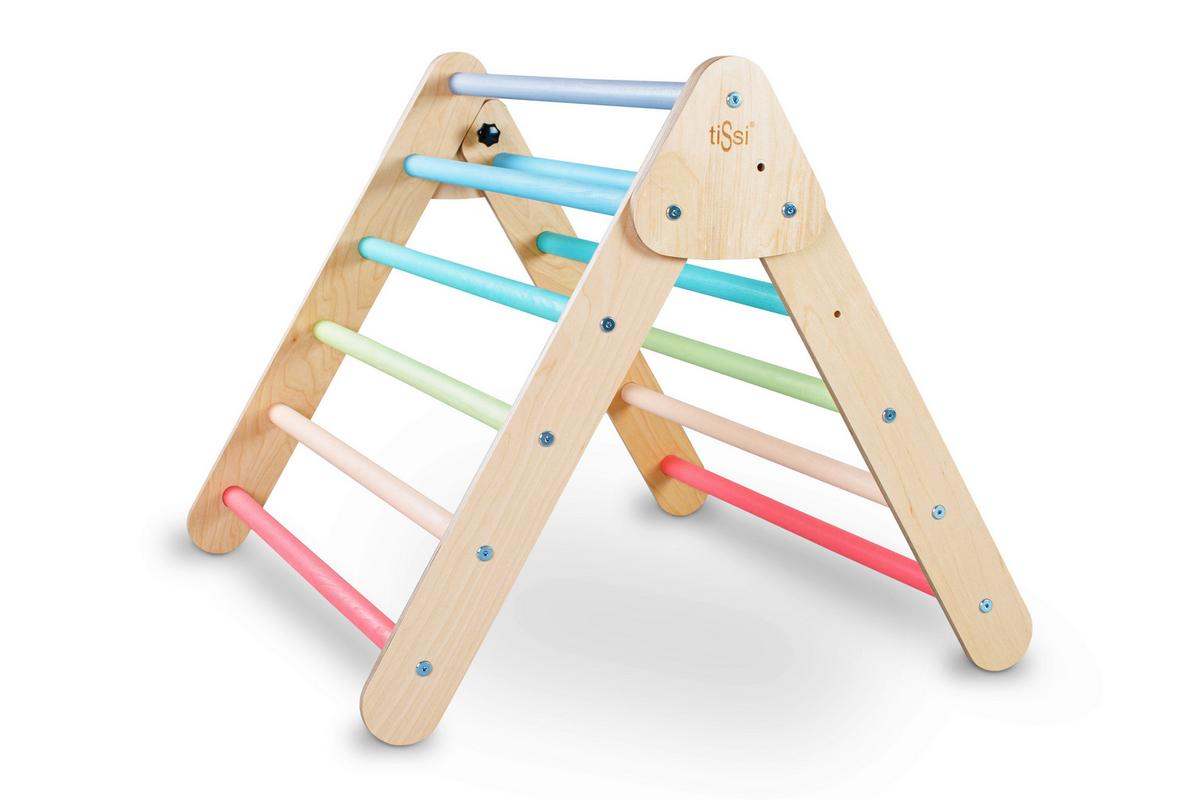 Kletterdreieck Multicolor, B/h/t: 70x82x63cm - Multicolor, Basics, Holz (70/82/63cm) - tiSsi