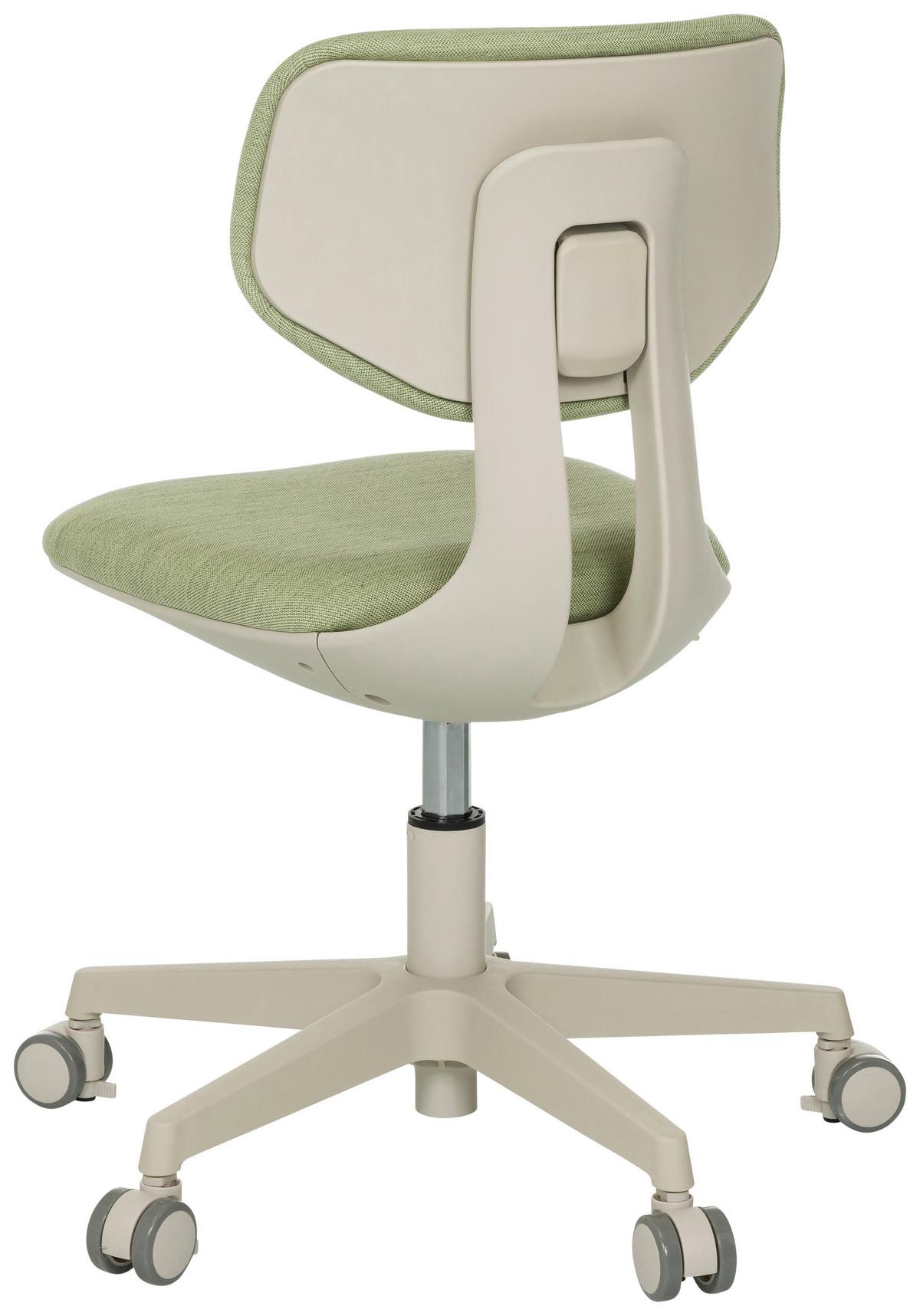 Jugenddrehstuhl Kiddy Classic Grün B: 52 cm - Creme/Grün, MODERN, Kunststoff/Textil (52/70 - 79/52cm) - MID.YOU