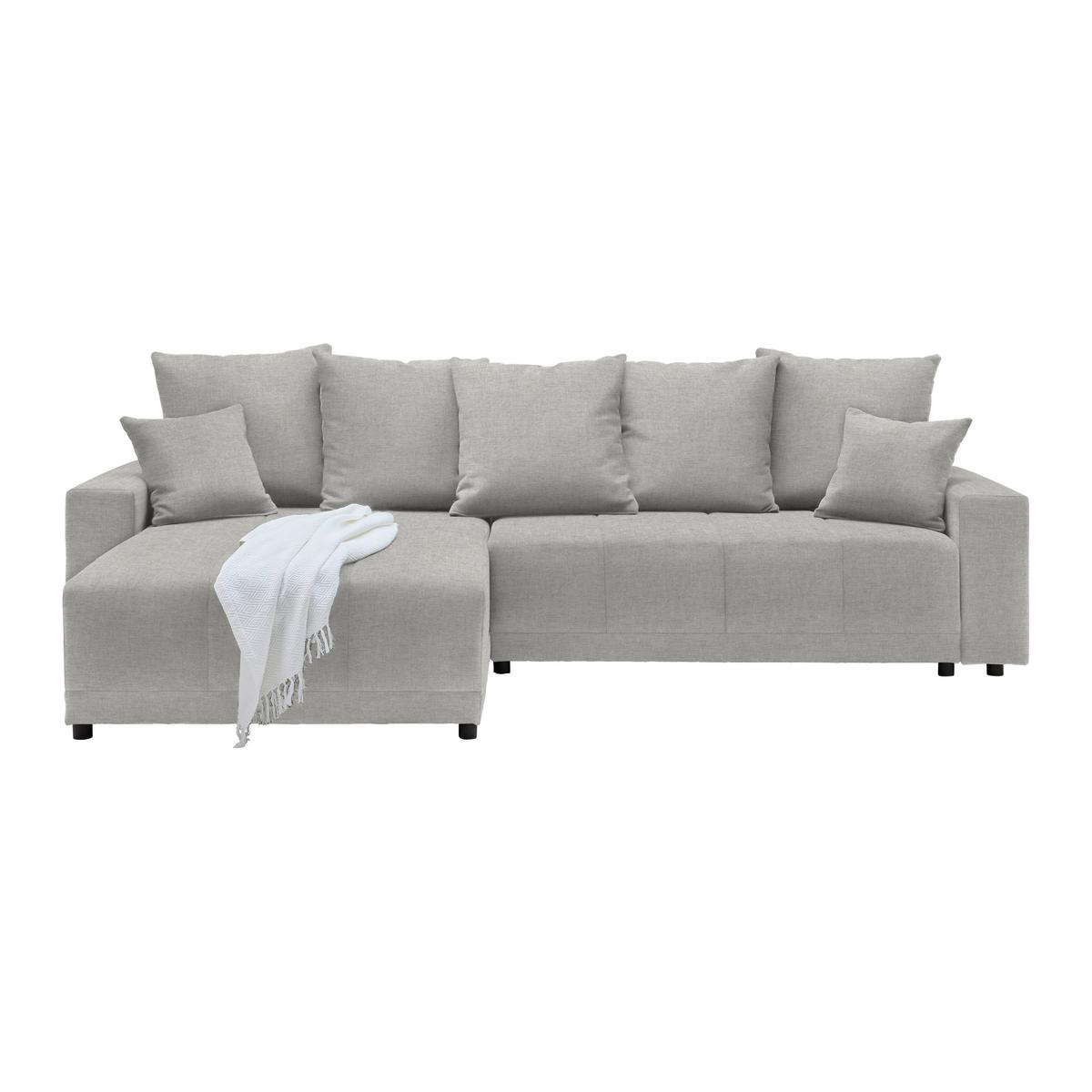 Rohová sedačka ALATRI, obojstr.,strieborná,s vankúšmi - čierna/zelená, Modern, textil/plast (289/90/176cm) - Based