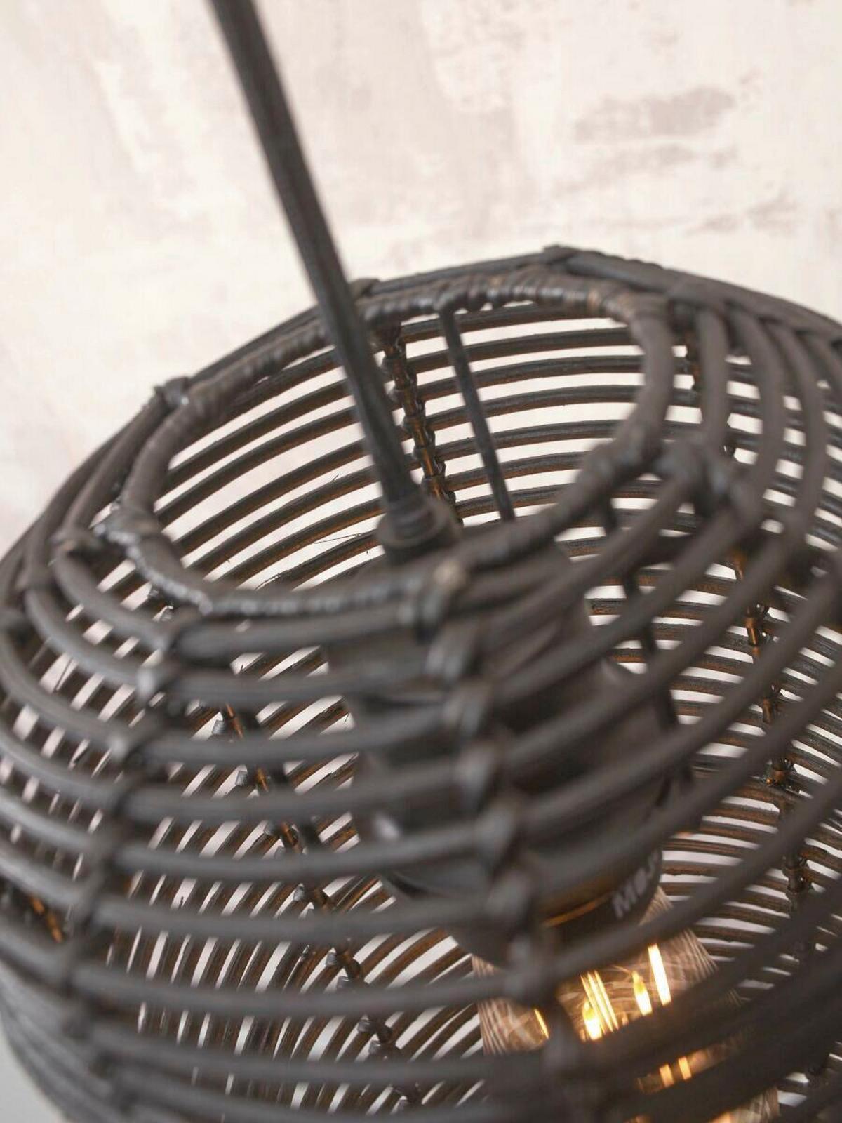 Hängeleuchte Tanami/H35/B - Schwarz, Trend, Holz (18/18/35cm) - Good & Mojo