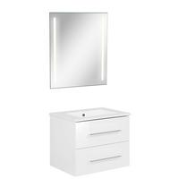 Badezimmer B.Perfekt Weiß 3-Teilig - Weiß, Basics, Keramik/Holzwerkstoff (62,2cm) - MID.YOU
