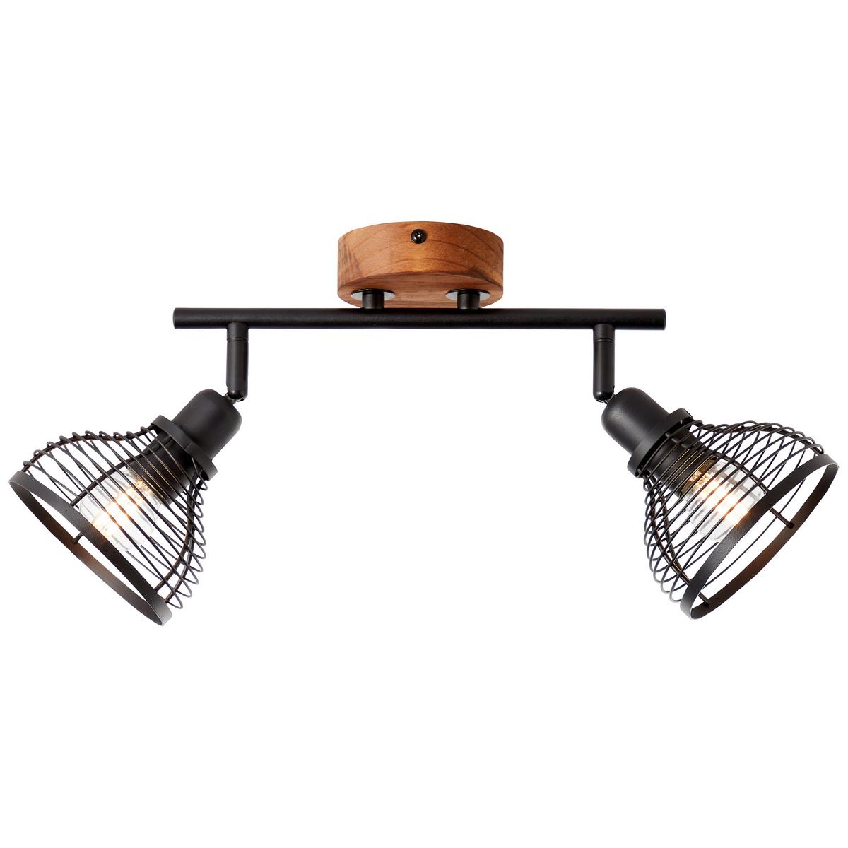 Strahler 47713/76 Avia - Schwarz/Braun, Natur, Holz/Metall (16,5/33/17cm) - Brilliant