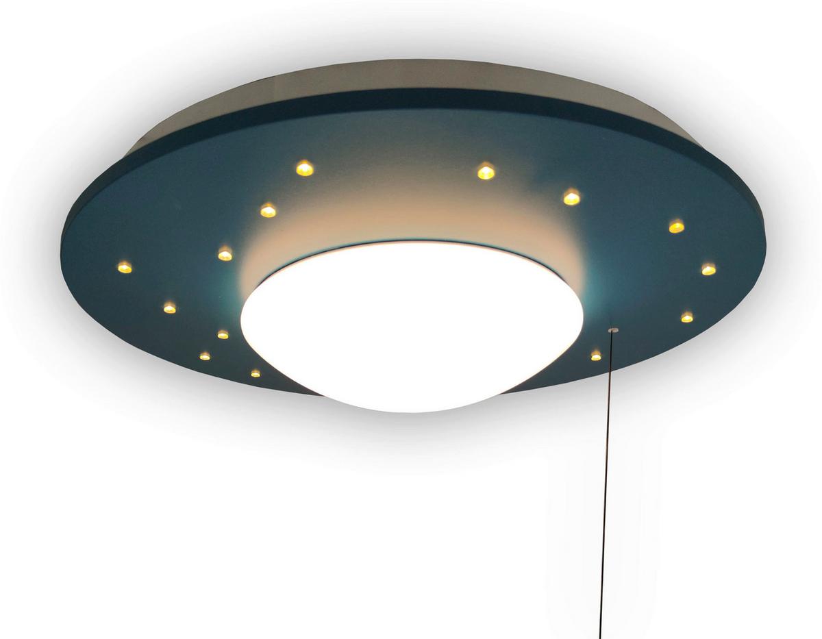 Kinderdeckenleuchte 7006 - Starlight Petrol - Petrol/Weiß, Basics, Holzwerkstoff/Kunststoff (54/11cm) - Niermann