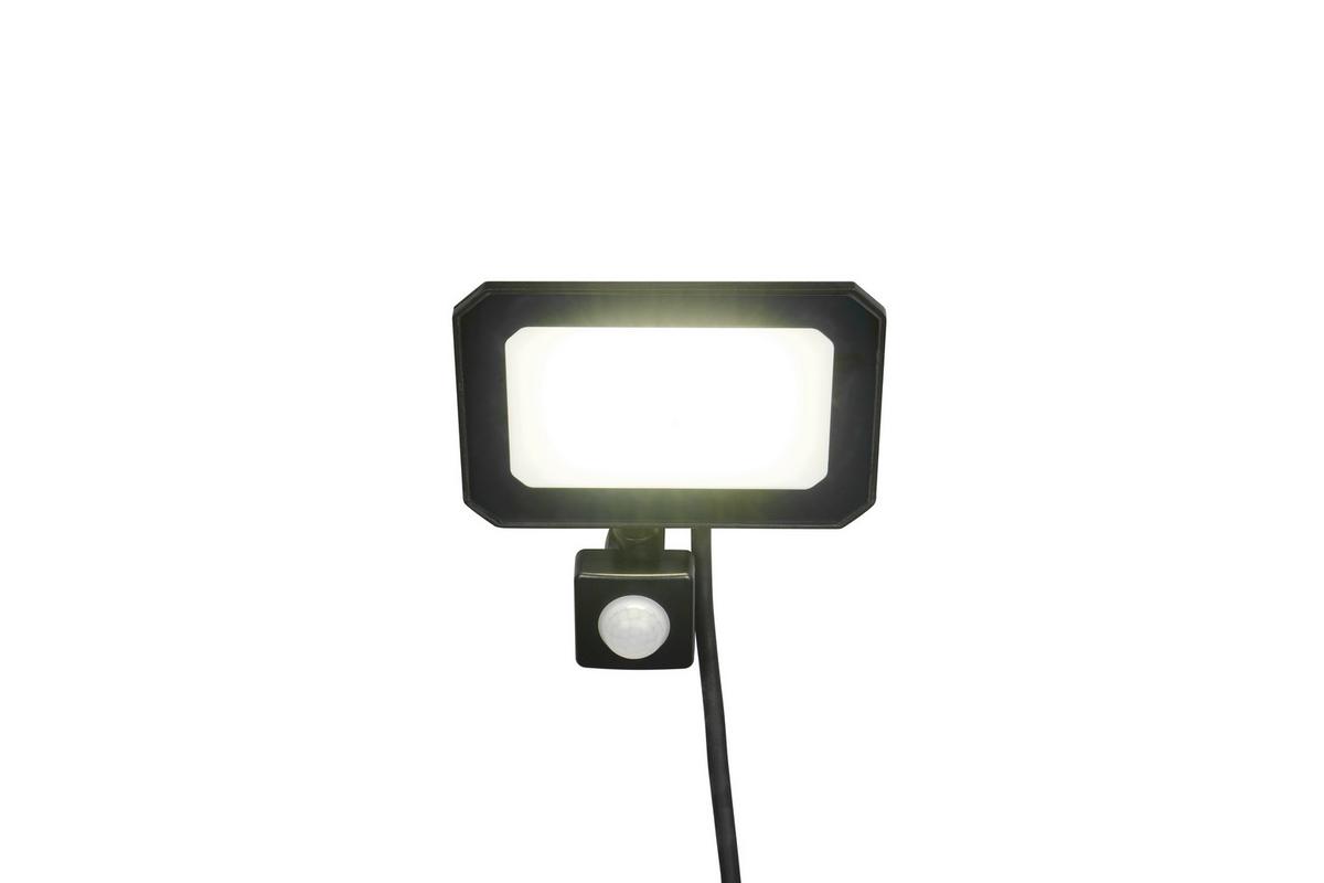 AUßENWANDLEUCHTE 4000K, kaltweiß - Schwarz/Weiß, Design, Glas/Metall (14,5/15,5/13cm)