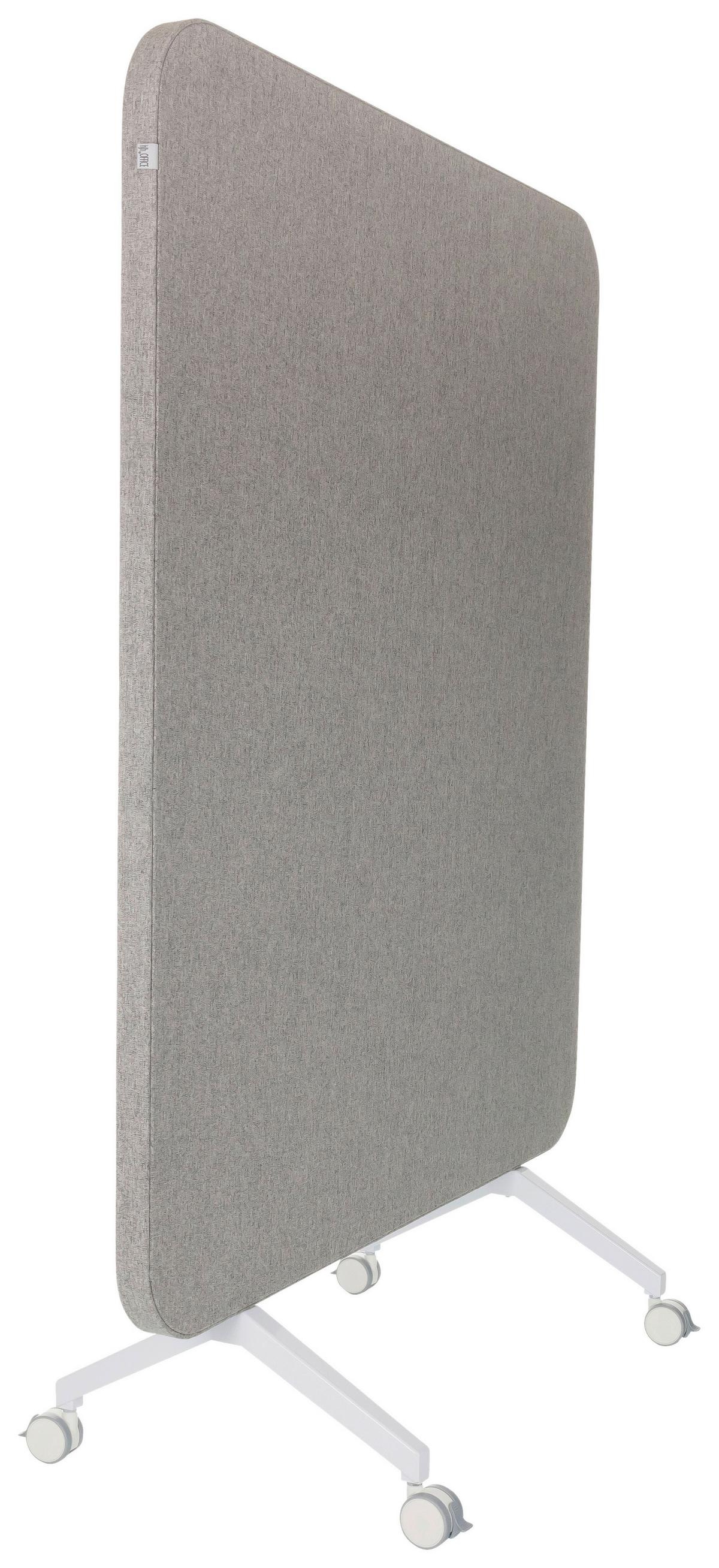 Akustikwand Mit Whiteboard Vision Board - Grau, Basics, Glas/Kunststoff (120/164/60cm) - MID.YOU