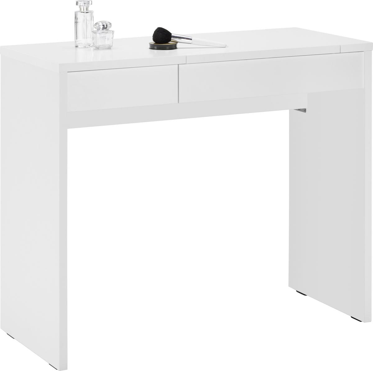 Schminktisch in Weiß - bílá, Moderní, kompozitní dřevo (90/76/40cm) - Mömax