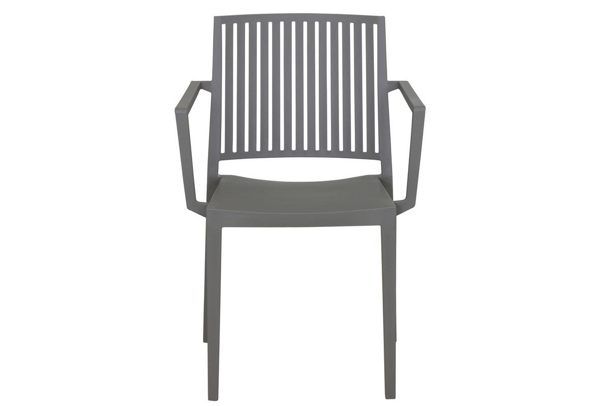 Gartengarnitur T20219 - Anthrazit/Grau, Basics, Holzwerkstoff/Kunststoff (80/80/80cm) - Siena Garden