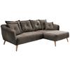 Ecksofa Baggio Braun S: 277/162 cm - Buchefarben/Braun, MODERN, Holz/Textil (277/94/162cm) - Livetastic