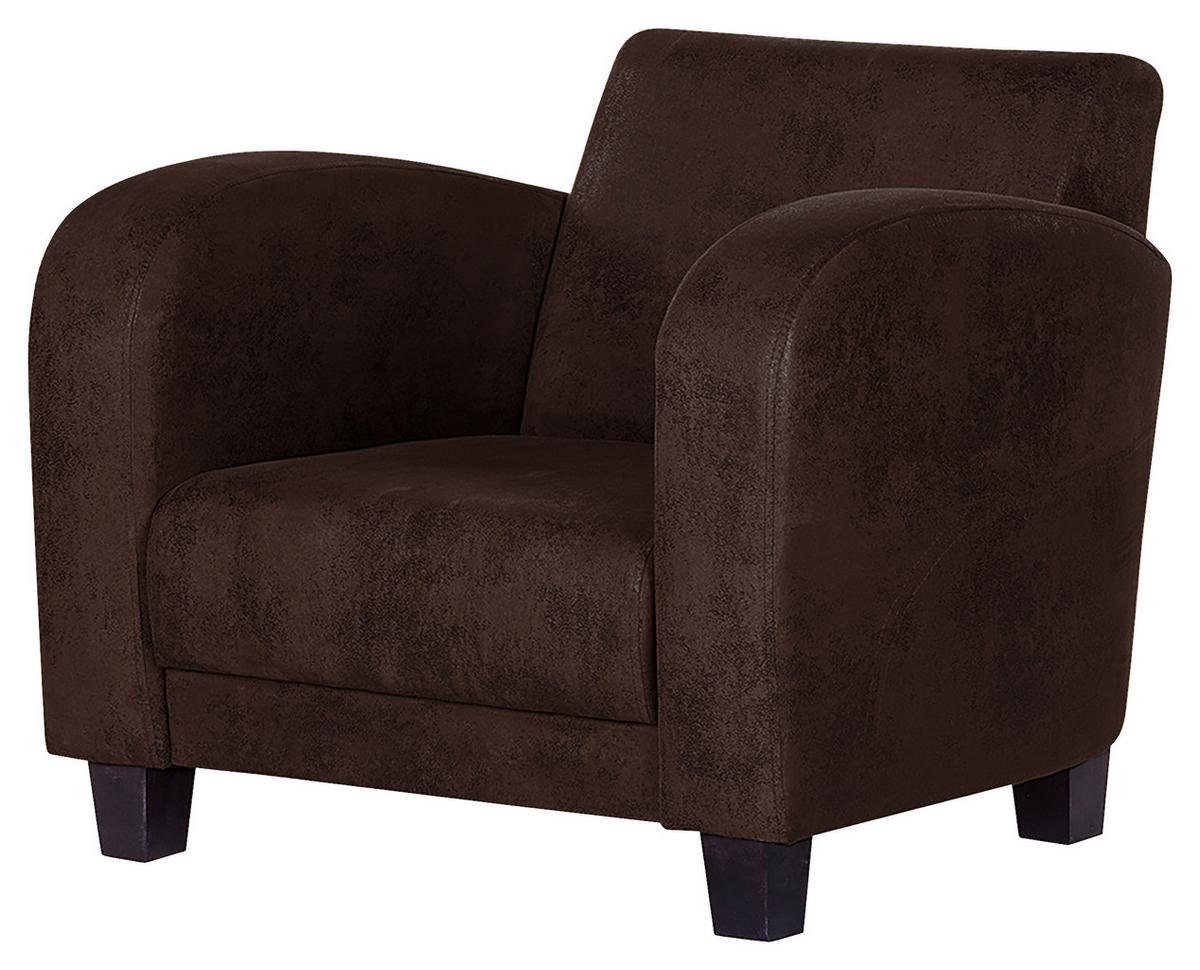 Sitzgarnitur Antis Braun B: 92 Cm - Dunkelbraun, Design, Textil (92/80/89cm) - Livetastic