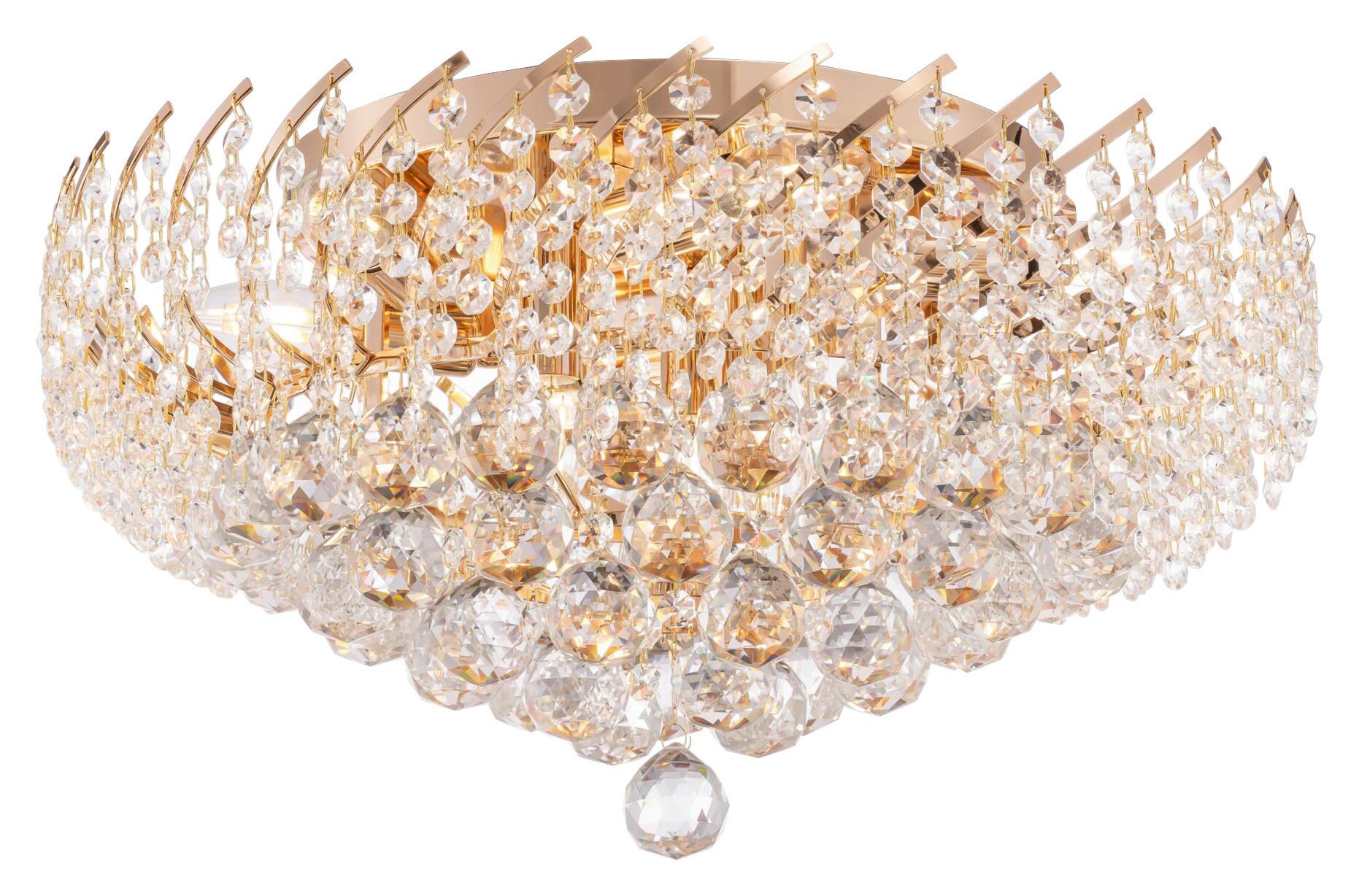 KRONLEUCHTER KAROLINA - Goldfarben, Trend, Glas/Metall (51/24,5cm) - MAYTONI