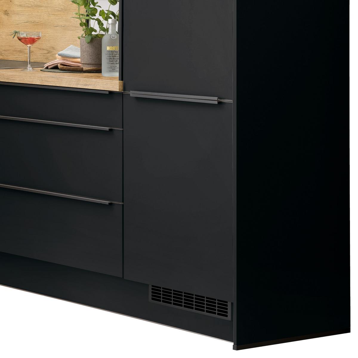 Eckküche Ip1200 Ohne Geräte 292x192 Cm Schwarz/space Grey - Weiß, MODERN, Holzwerkstoff (192/292cm) - Impuls