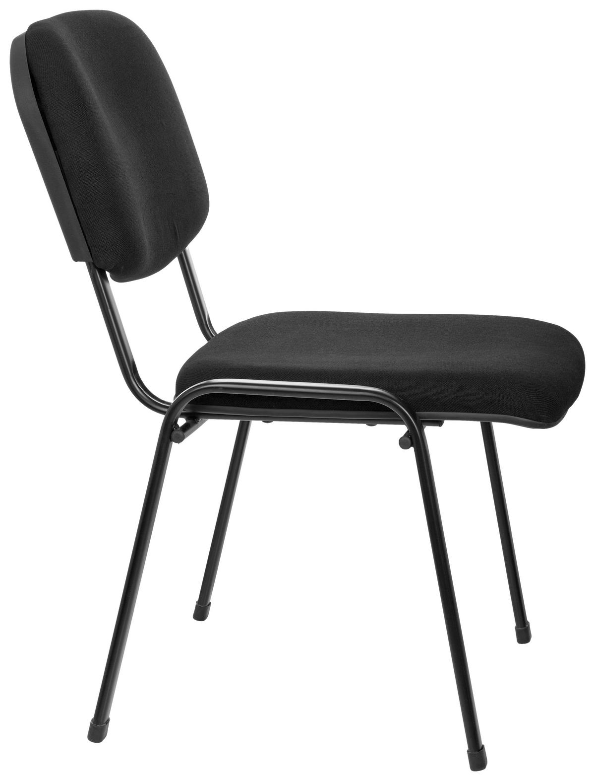 Besucherstuhl Xt 600 XL Schwarz Bis 150 Kg - Schwarz, Basics, Textil/Metall (60/87/55cm) - MID.YOU