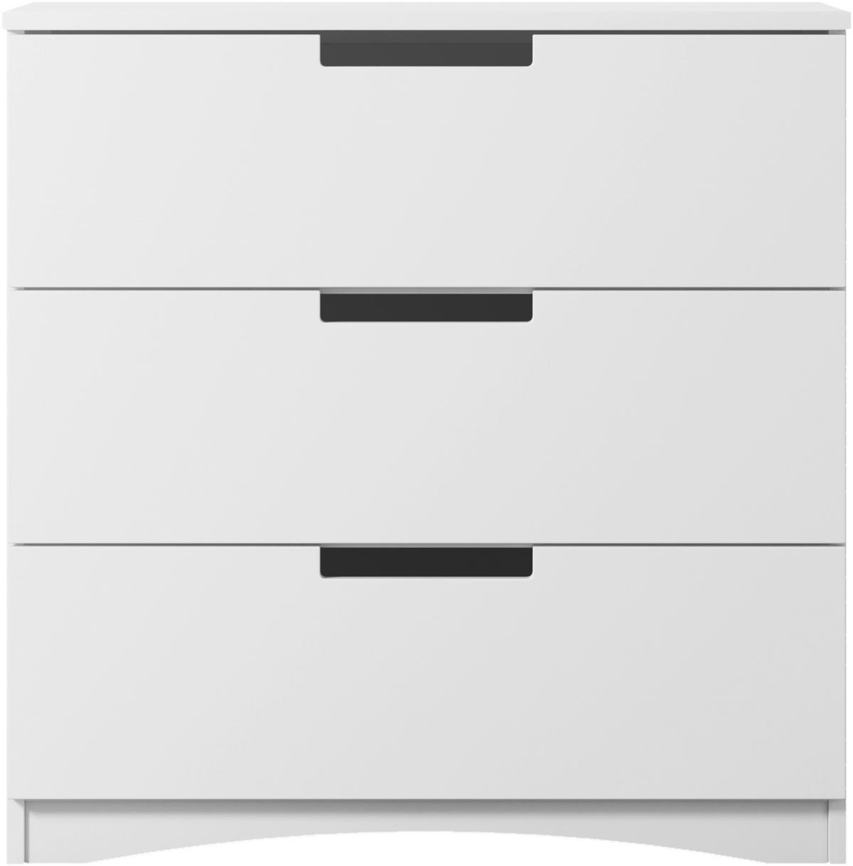 KOMMODE Classic Weiß B: 80cm - Weiß, MODERN, Holzwerkstoff (80/81/41cm) - MID.YOU