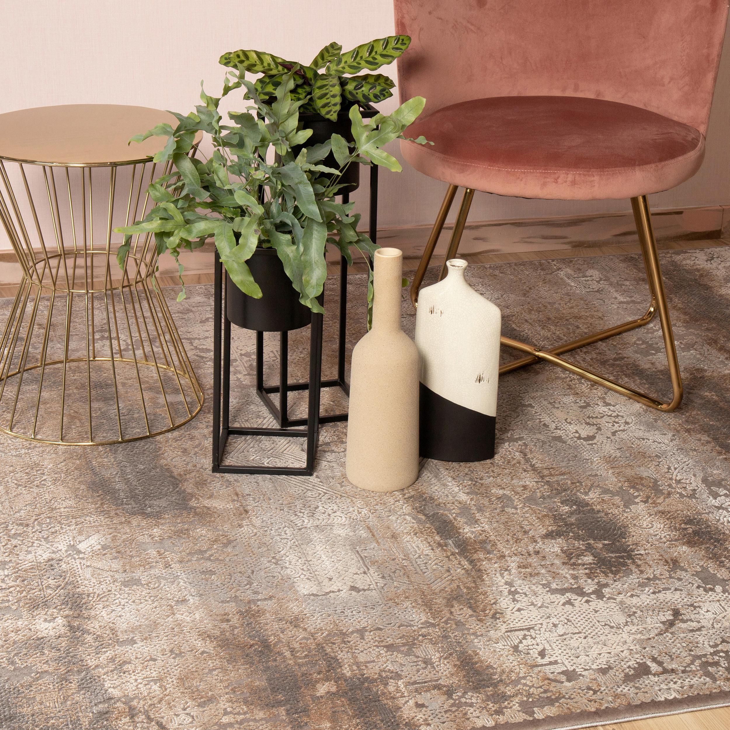 Webteppich Taupe My Jewel Of Obsession 240x340 cm - Taupe, KONVENTIONELL, Textil (240/340cm) - Obsession