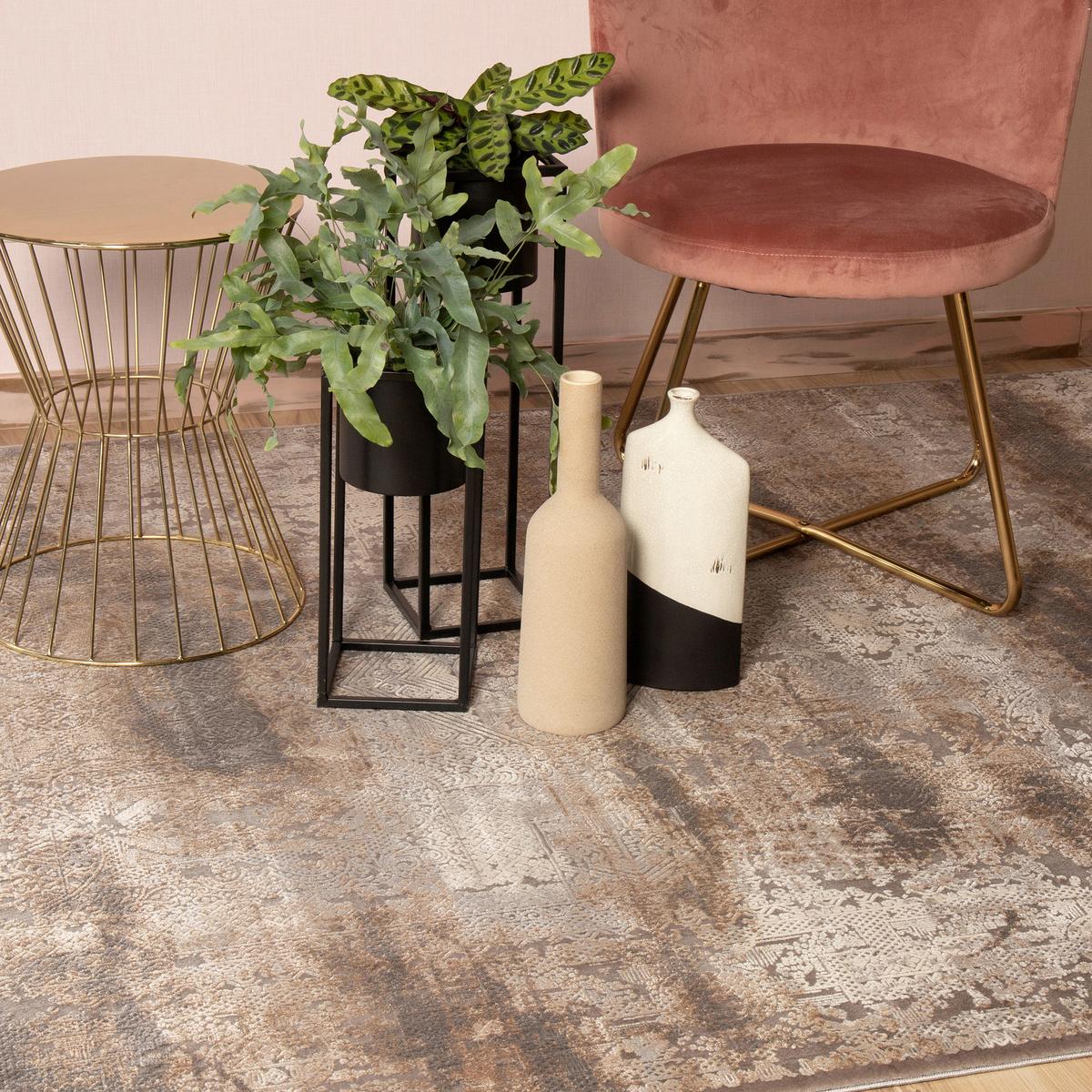 Webteppich Taupe My Jewel Of Obsession 80x150 cm - Taupe, KONVENTIONELL, Textil (80/150cm) - Obsession