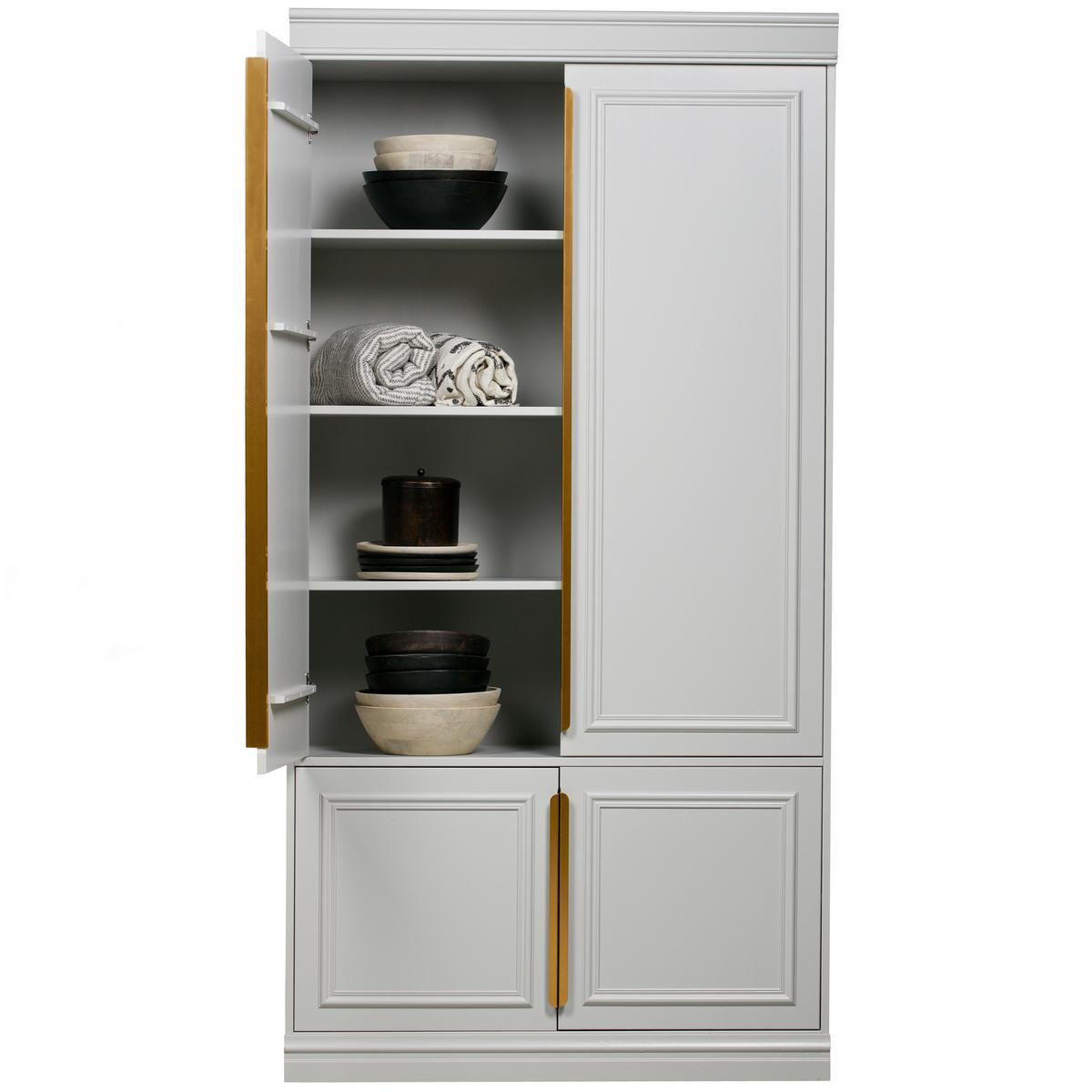 DREHTÜRENSCHRANK Organize Grau B: 110cm - Grau, Basics, Holz (110/215/44cm) - MID.YOU