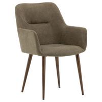Stuhl-Set Tomorrow - Dunkelgrau/Braun, Design, Textil/Metall (60/90/62cm) - Livetastic