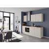Küchenblock Ip3150 - Eichefarben/Magnolie, Design, Holzwerkstoff (230cm) - Impuls