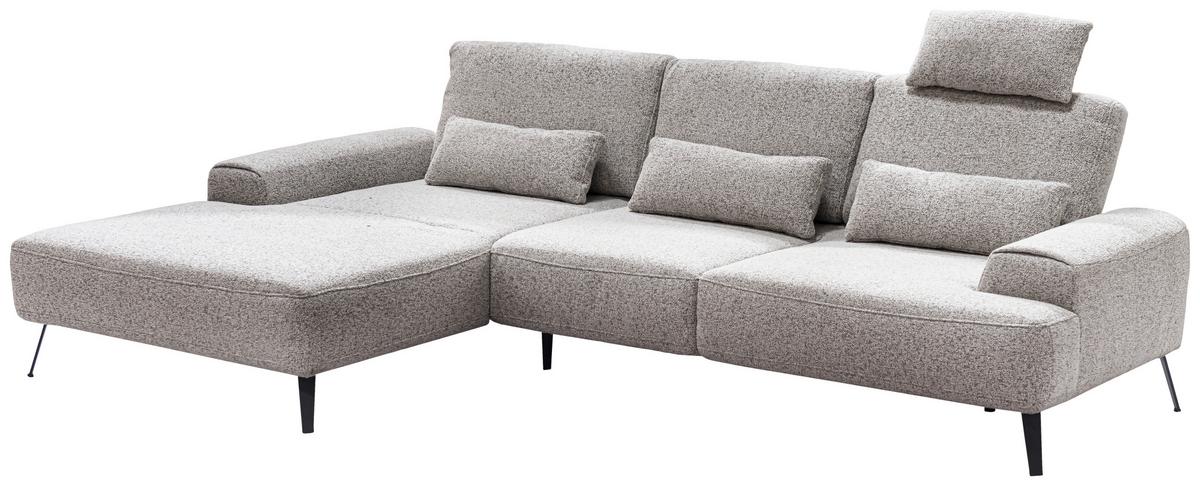 Ecksofa Astoria Beige S: 178x305 cm - Beige/Schwarz, Design, Textil (178/305cm) - Livetastic