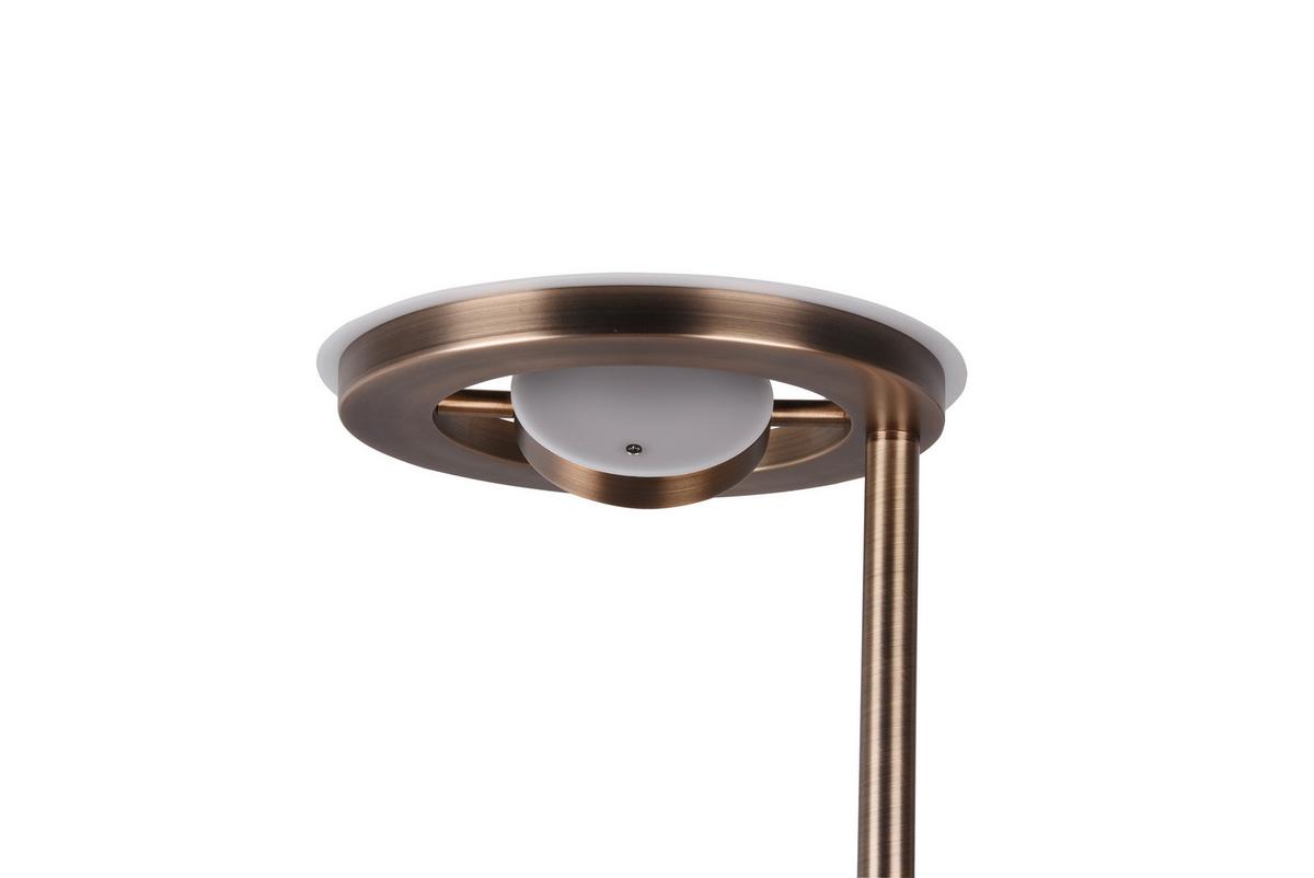 LED-Stehlampe dimmbar Messingfarben mit Lesearm - Messingfarben, Basics, Metall (181/30cm) - Trio Leuchten