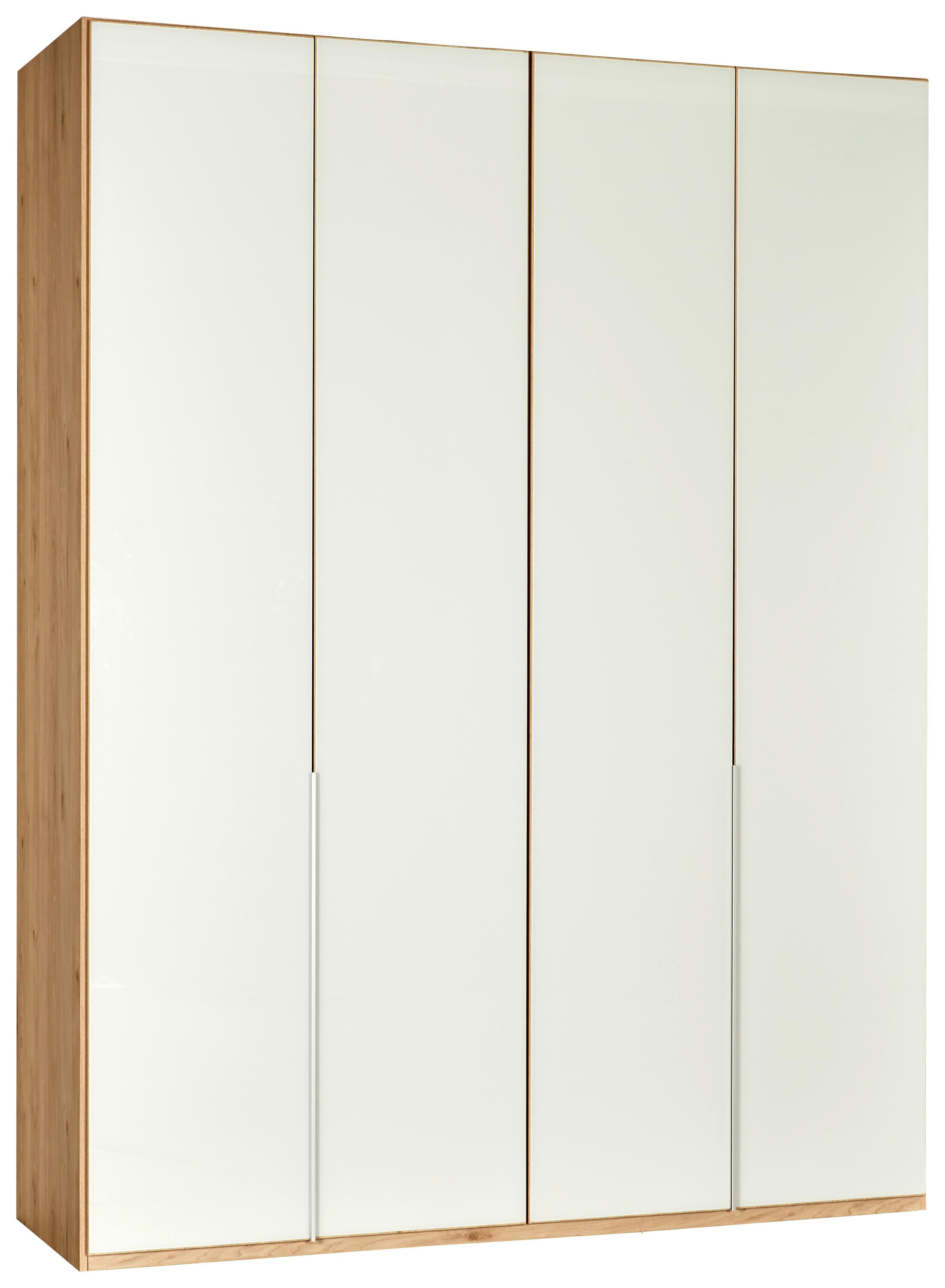SKRIŇA S OTOČNÝMI DVERAMI NEW YORK - biela/farba duba, Konventionell, kov/kompozitné drevo (180/236/58cm)